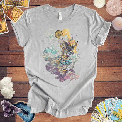 T-Shirt Athletic Heather / S Celestial Harmony TShirt: Zodiac Whispers in the Wind