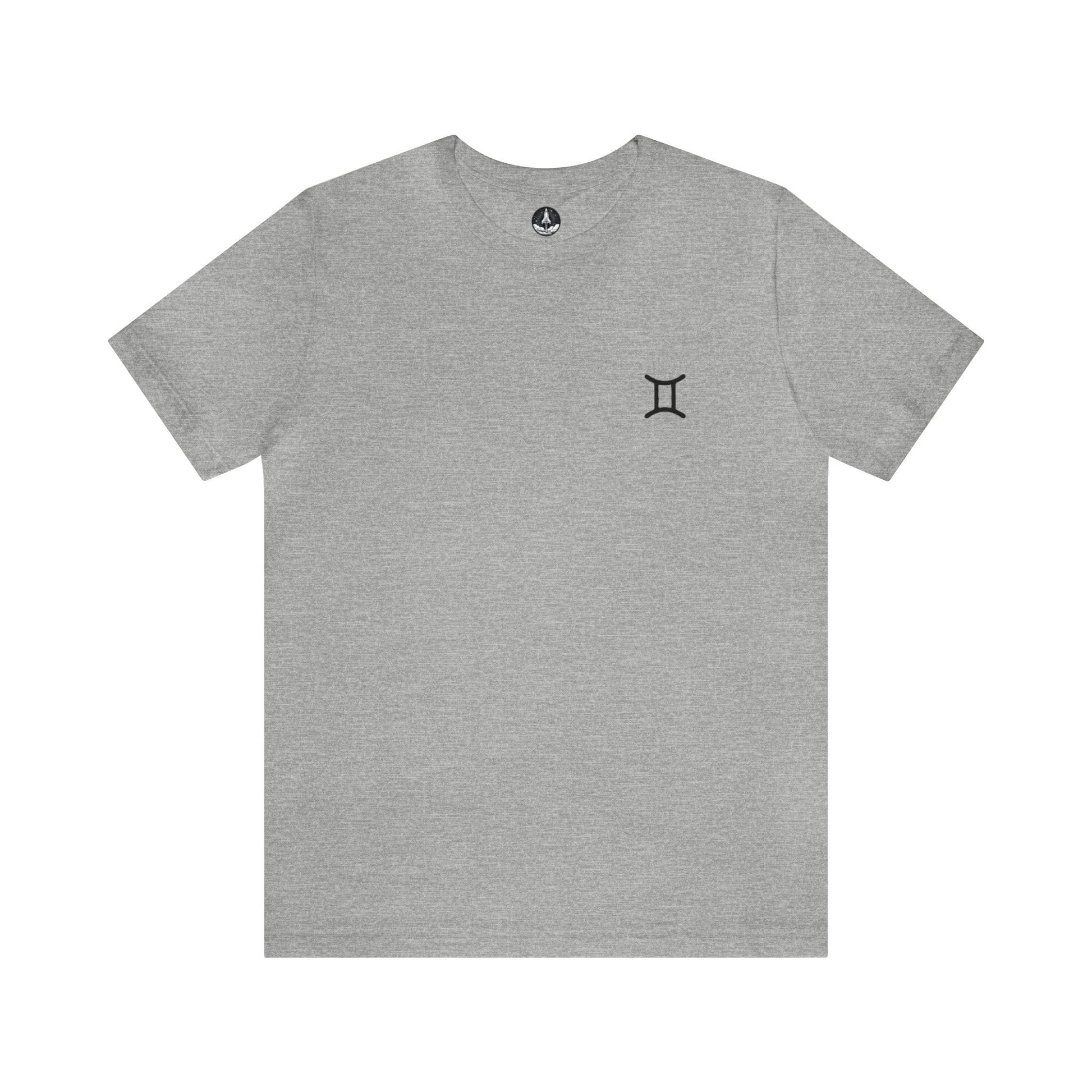 T-Shirt Athletic Heather / S Gemini Twin Glyph T-Shirt: Dynamic Style for the Social Butterfly