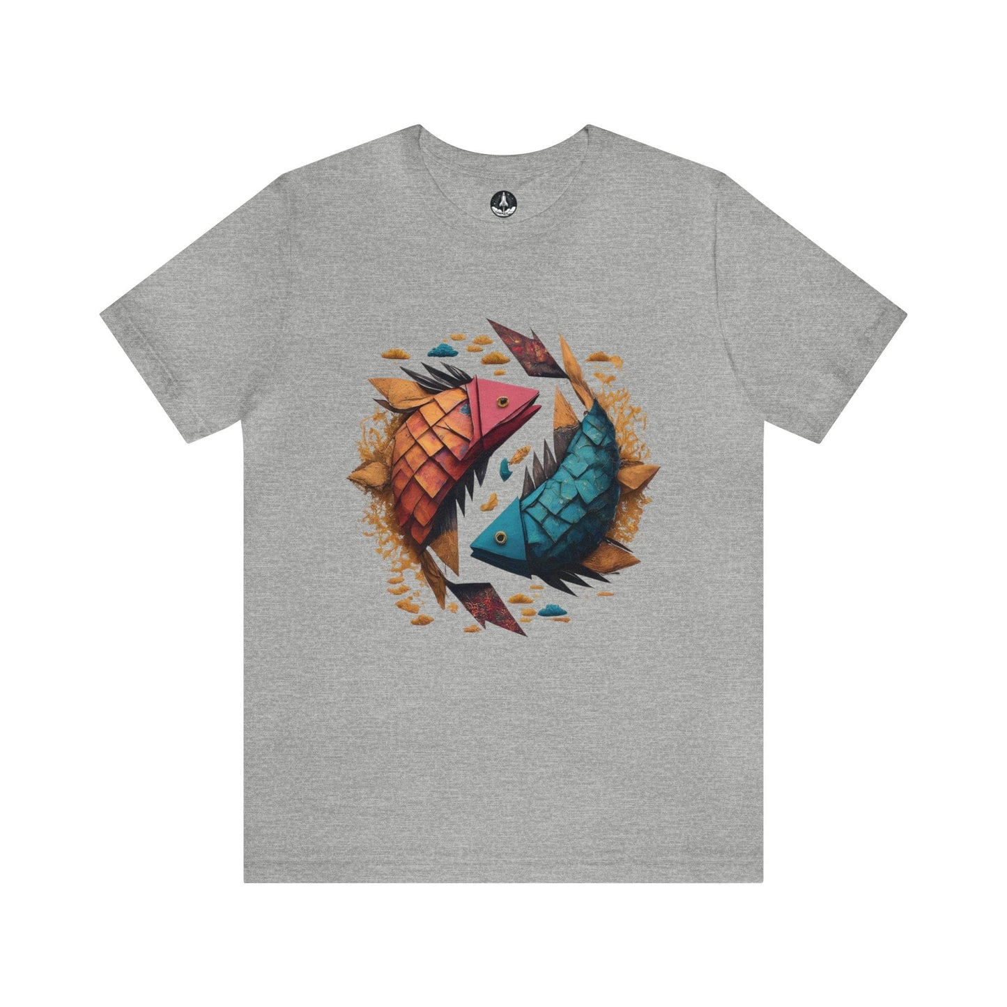 T-Shirt Athletic Heather / S Papercraft Pisces T-Shirt