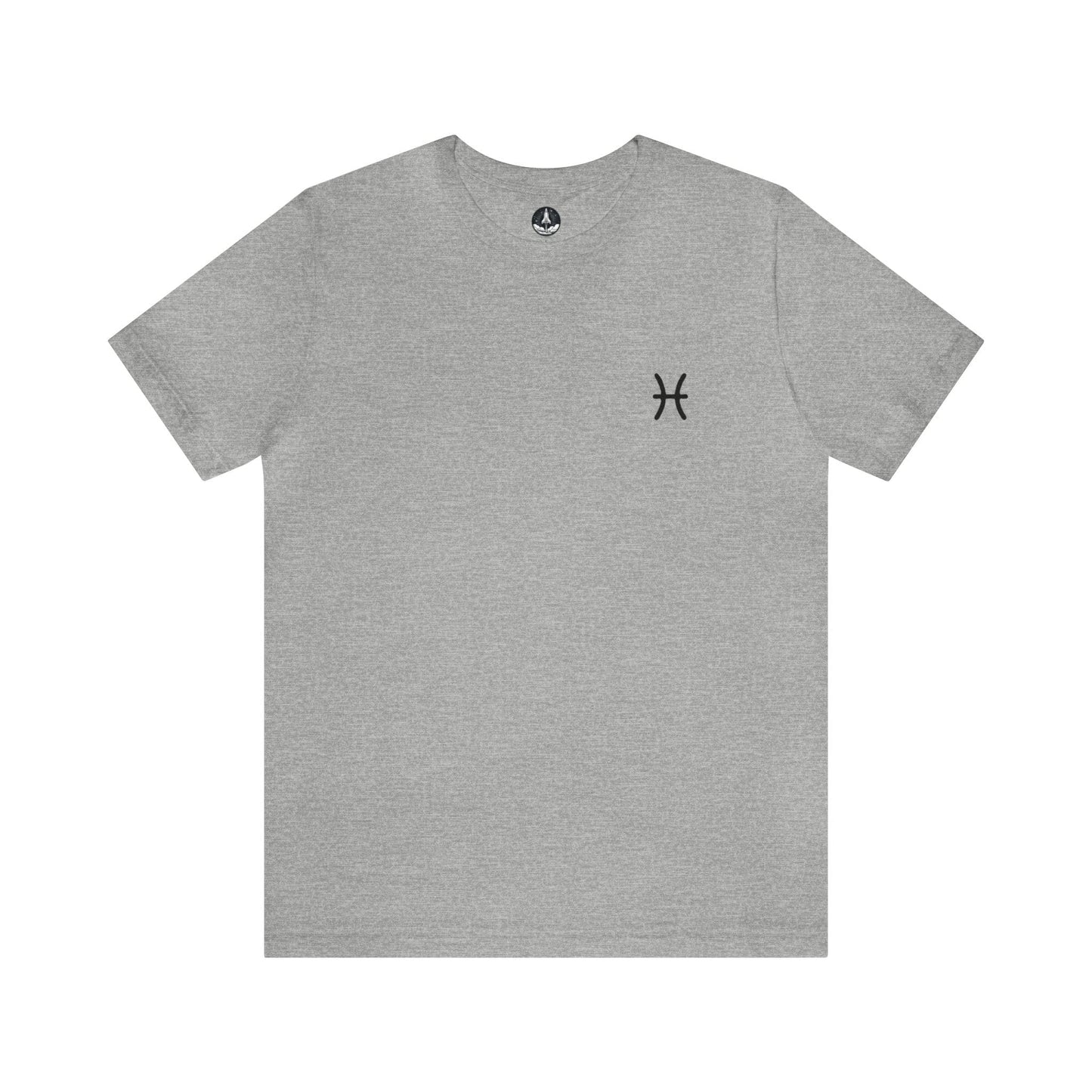T-Shirt Athletic Heather / S Pisces Fish Silhouette T-Shirt: Dreamy Comfort for the Compassionate Soul