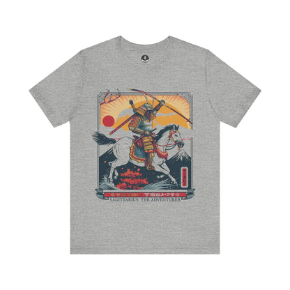 T-Shirt Athletic Heather / S Samurai Archer Sagittarius TShirt: Valor in the Journey