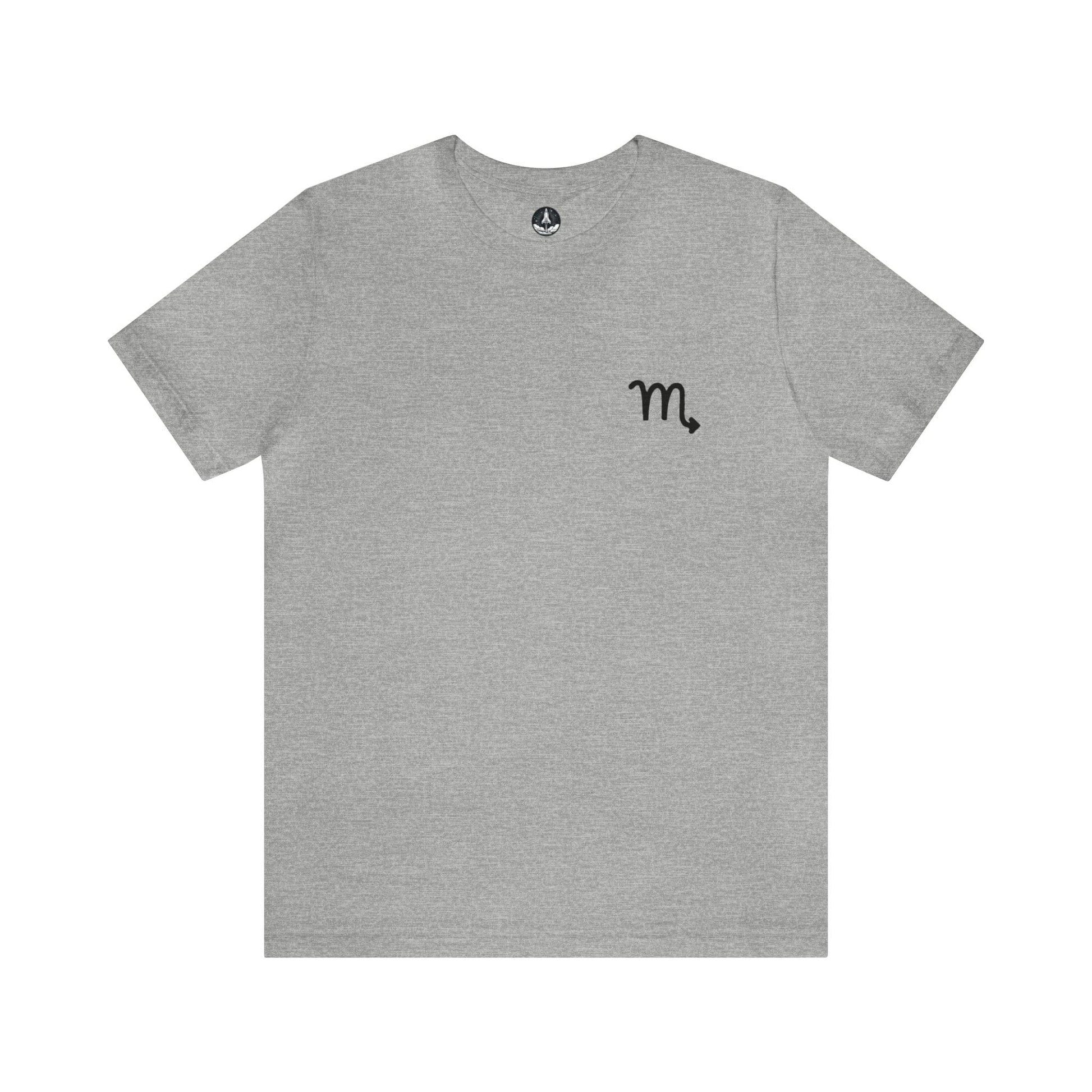 T-Shirt Athletic Heather / S Scorpio Zodiac Cipher T-Shirt: Unveil Your Mystery with Elegant Minimalism