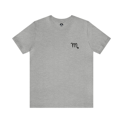 T-Shirt Athletic Heather / S Scorpio Zodiac Cipher T-Shirt: Unveil Your Mystery with Elegant Minimalism