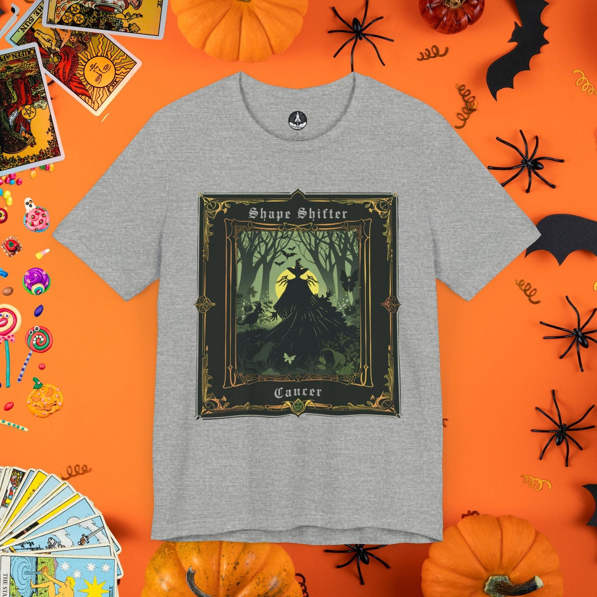 T-Shirt Athletic Heather / S Shape Shifter Cancer Tarot Card T-Shirt - Halloween Limited Edition