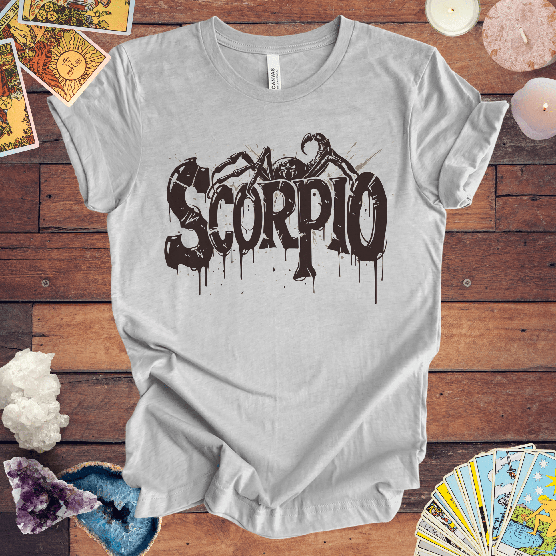 T-Shirt Athletic Heather / S Sting of Mystery Scorpio TShirt: Intensity Unleashed