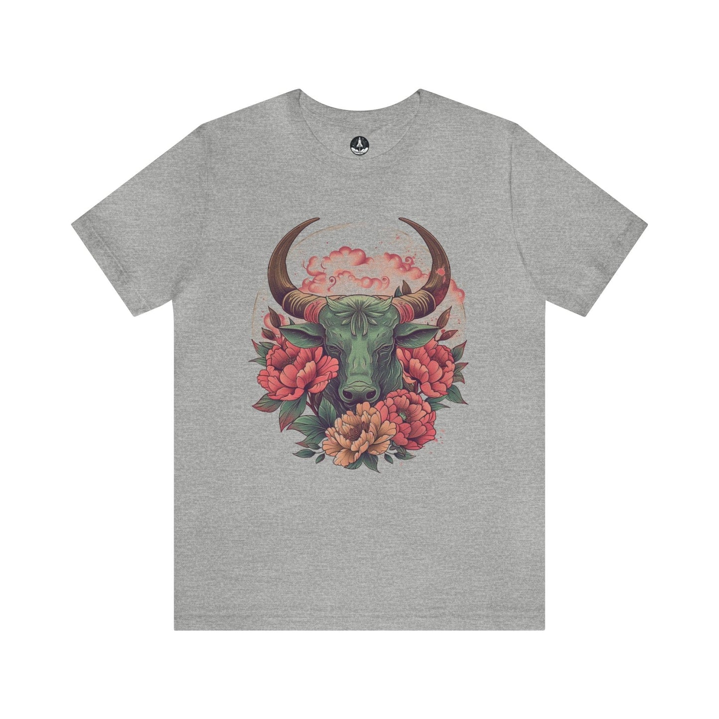 T-Shirt Athletic Heather / S Taurus Floral Majesty T-Shirt