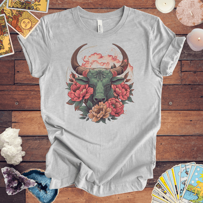 T-Shirt Athletic Heather / S Taurus Floral Majesty T-Shirt