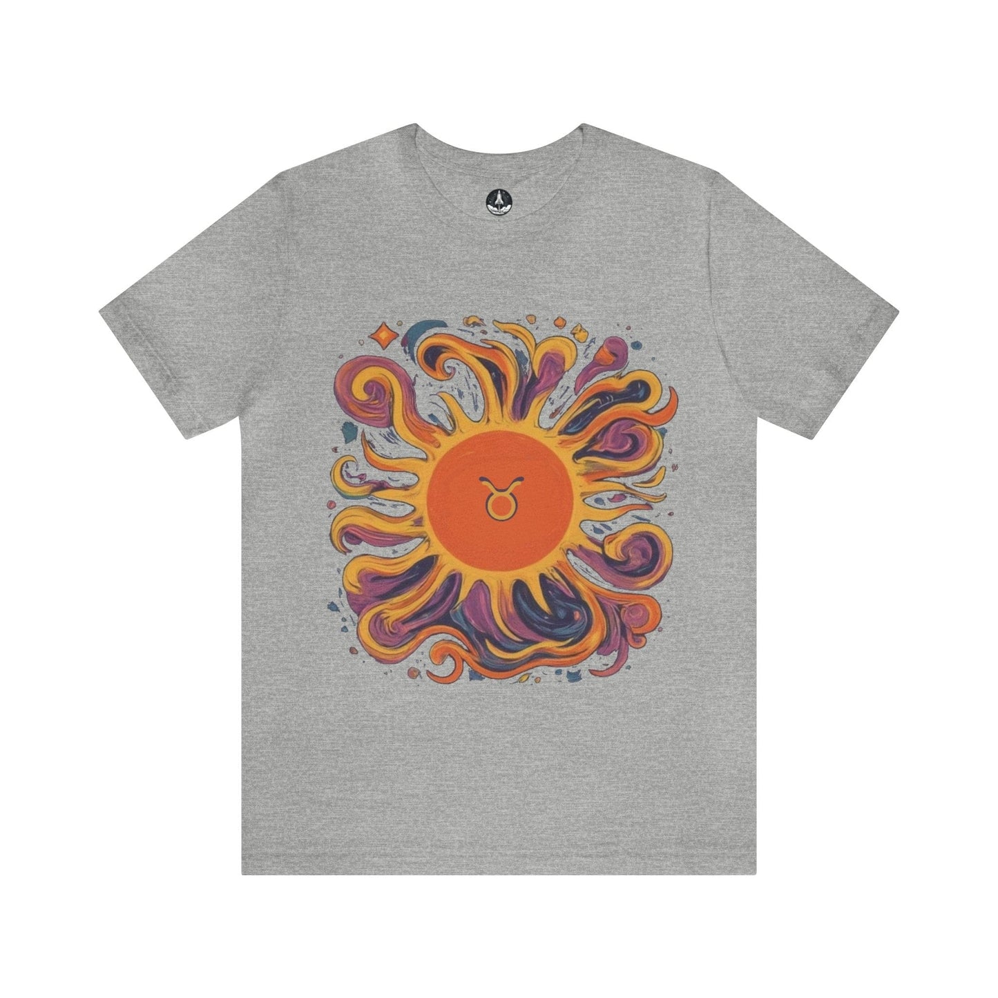 T-Shirt Athletic Heather / S Taurus Sun Reliability Tee: Unyielding Style