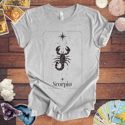 T-Shirt Athletic Heather / S The Intense Stinger: Scorpio Tarot Card T-Shirt