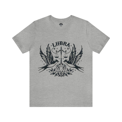 T-Shirt Athletic Heather / S Twin Swallows: Libra T-Shirt
