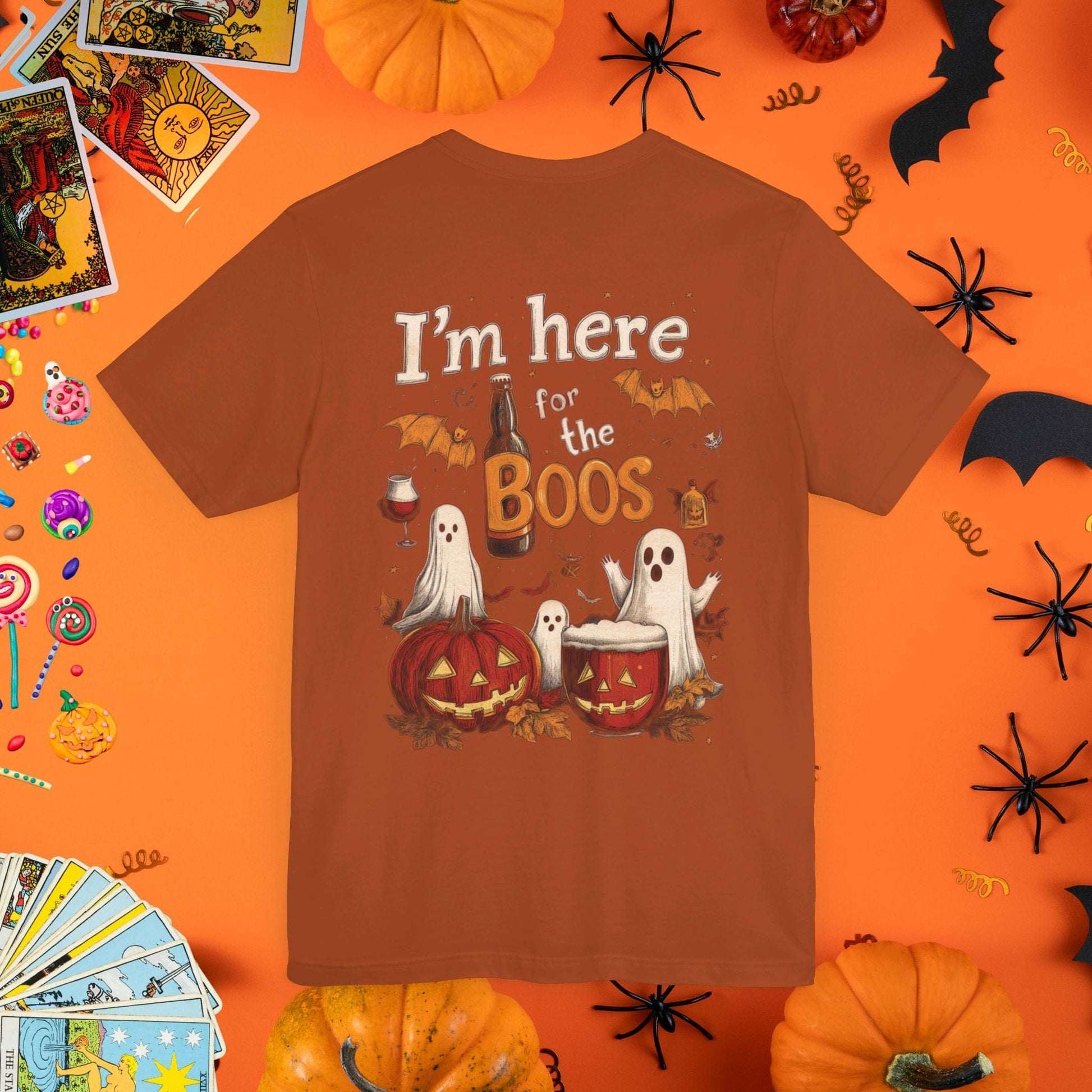 T-Shirt Autumn / S I'm Here for the Boos - Halloween Party T-Shirt - Halloween Limited Edition