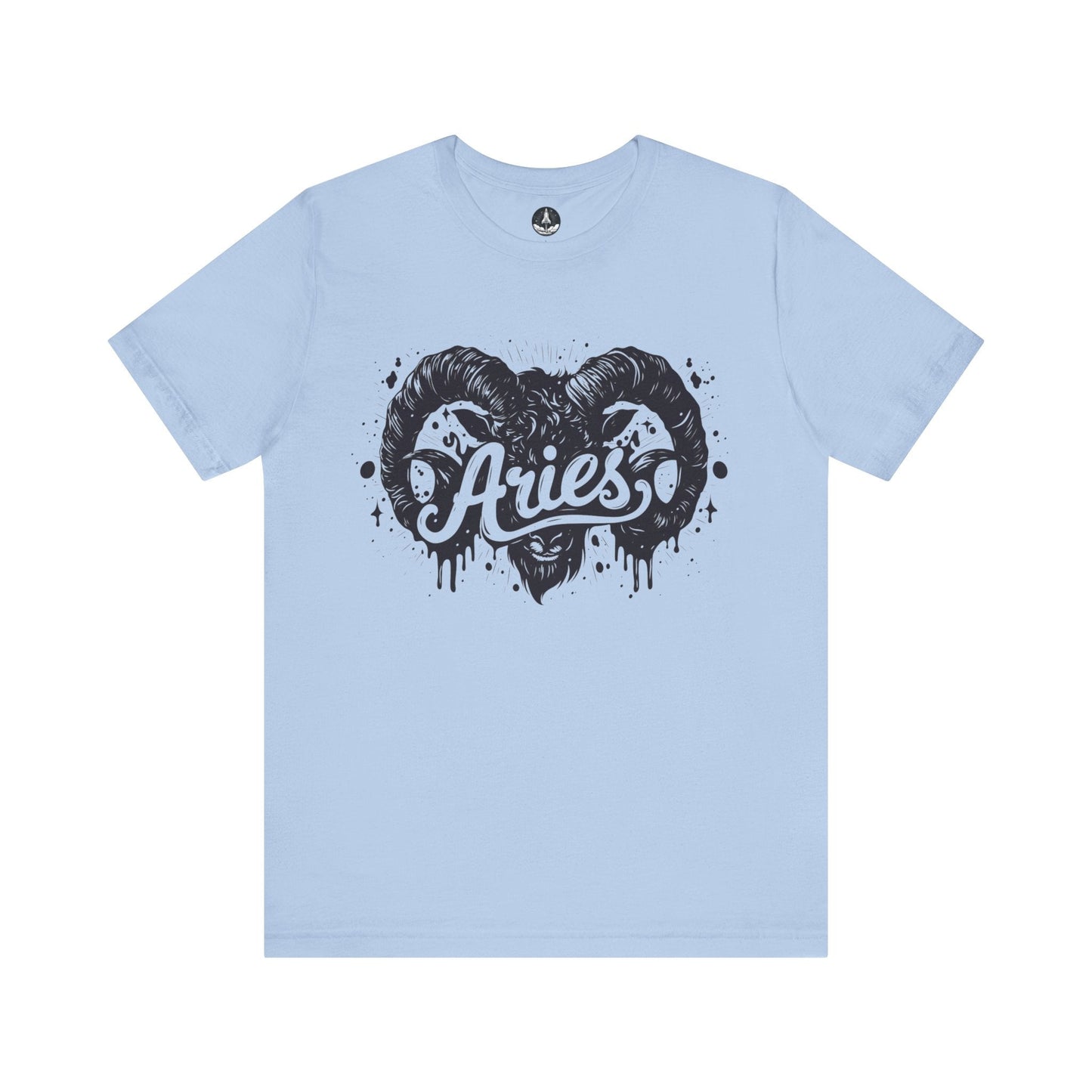 T-Shirt Baby Blue / S Aries Bold Ram Tee - Unleash Your Zodiac Power