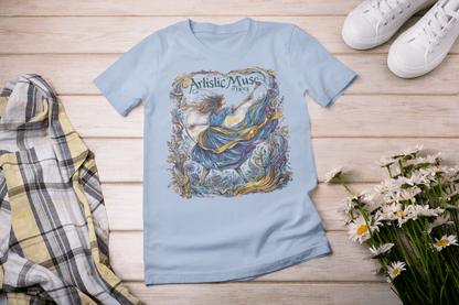 T-Shirt Baby Blue / S Artistic Muse: Pisces Tarot Card T-Shirt