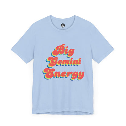 T-Shirt Baby Blue / S Big Gemini Energy TShirt