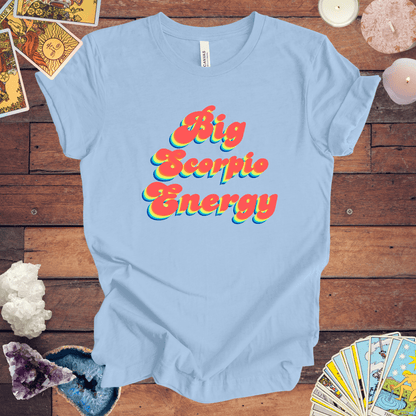 T-Shirt Baby Blue / S Big Scorpio Energy T-Shirt