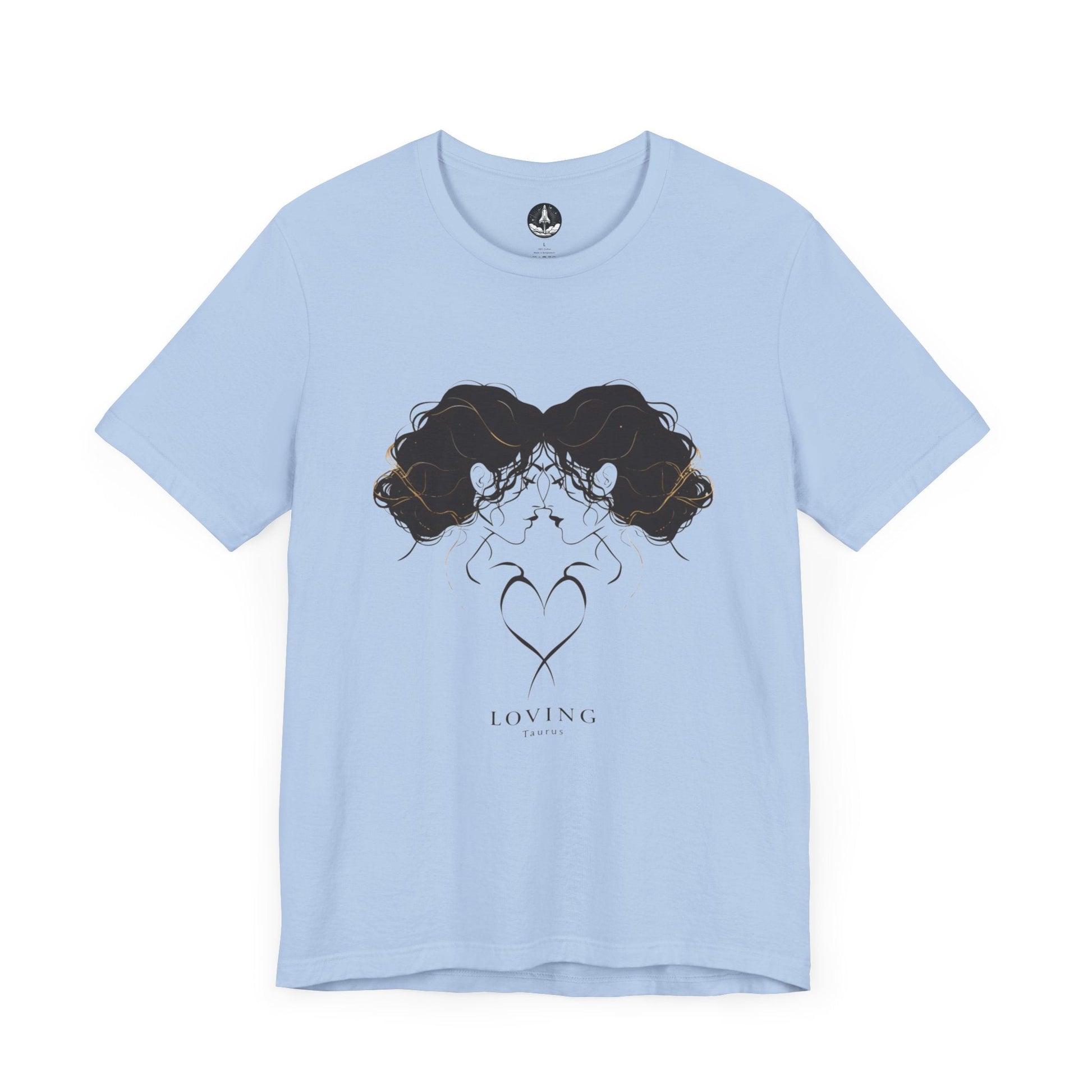 T-Shirt Baby Blue / S Taurus Affection: The Loving Heart T-Shirt