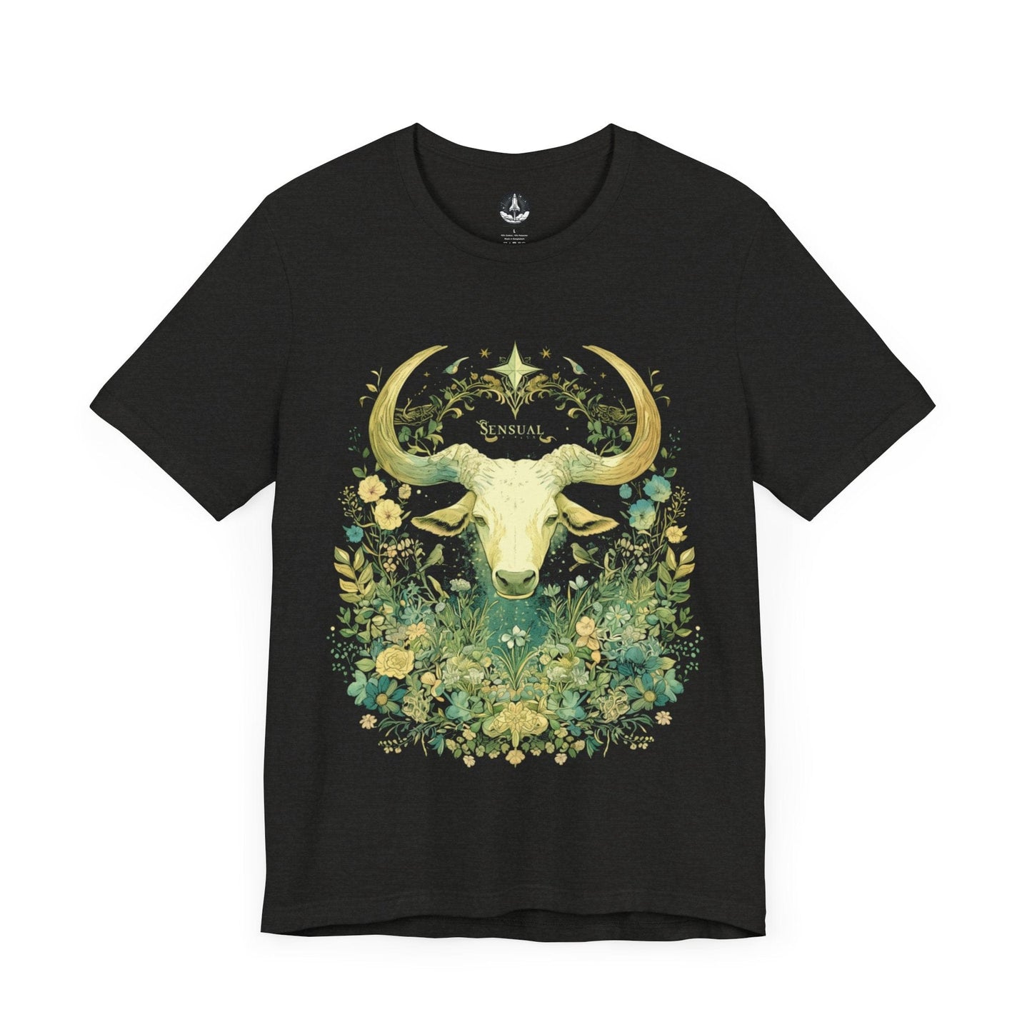 T-Shirt Black Heather / S Astrological Blossom: Taurus Garden Tee