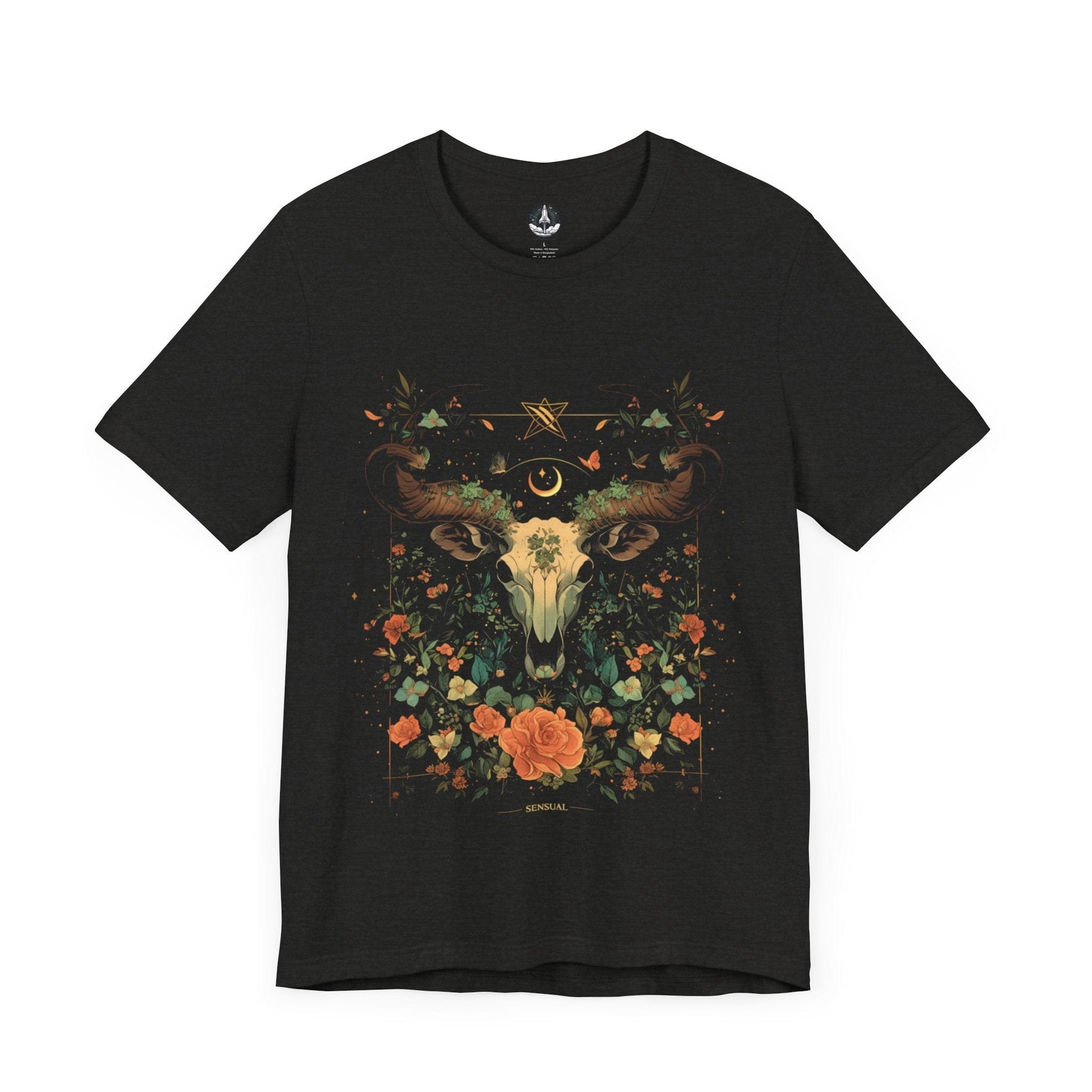 T-Shirt Black Heather / S Blossoming Taurus: The Astrological Garden T-Shirt