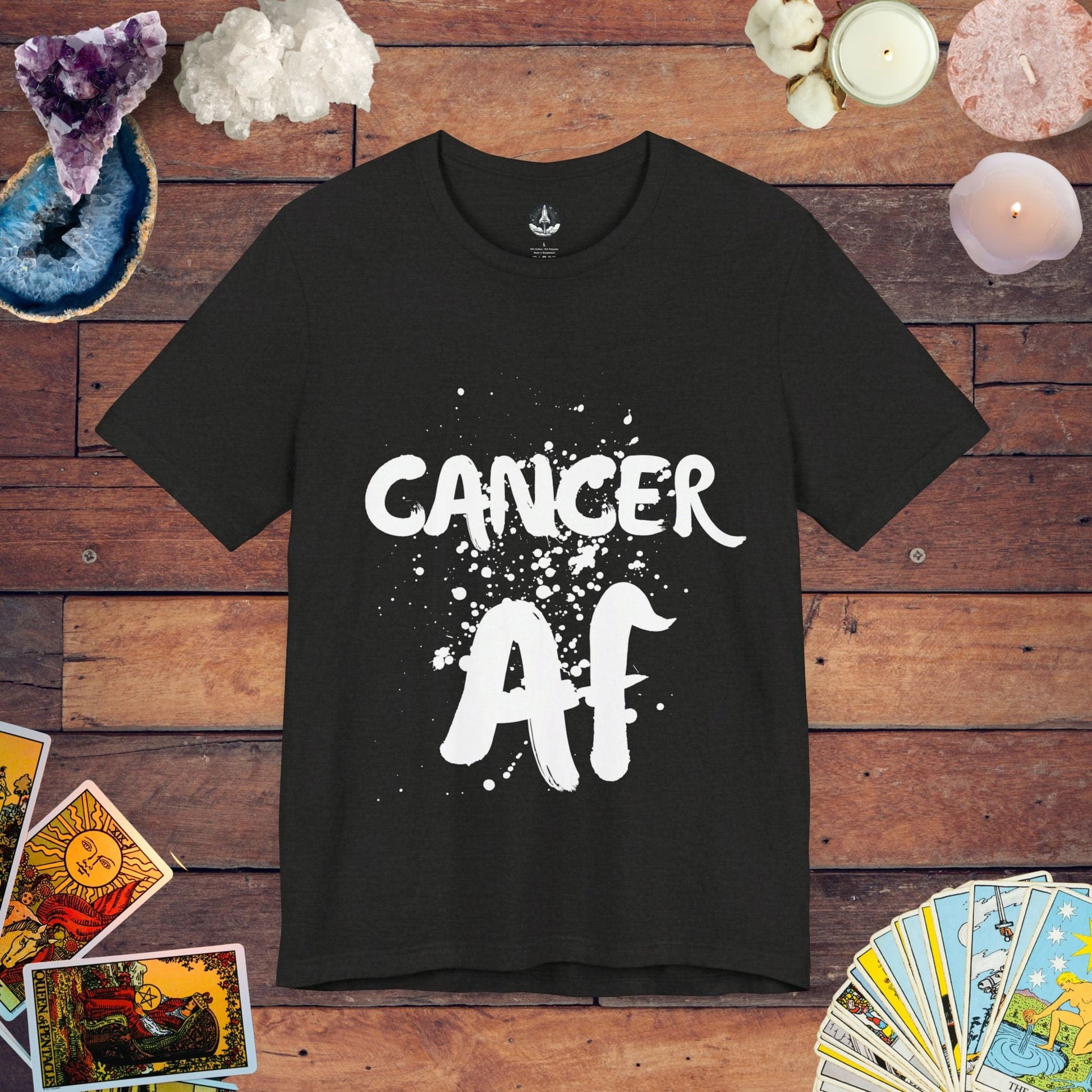 T-Shirt Black Heather / S Cancer AF - Zodiac Empowerment T-Shirt