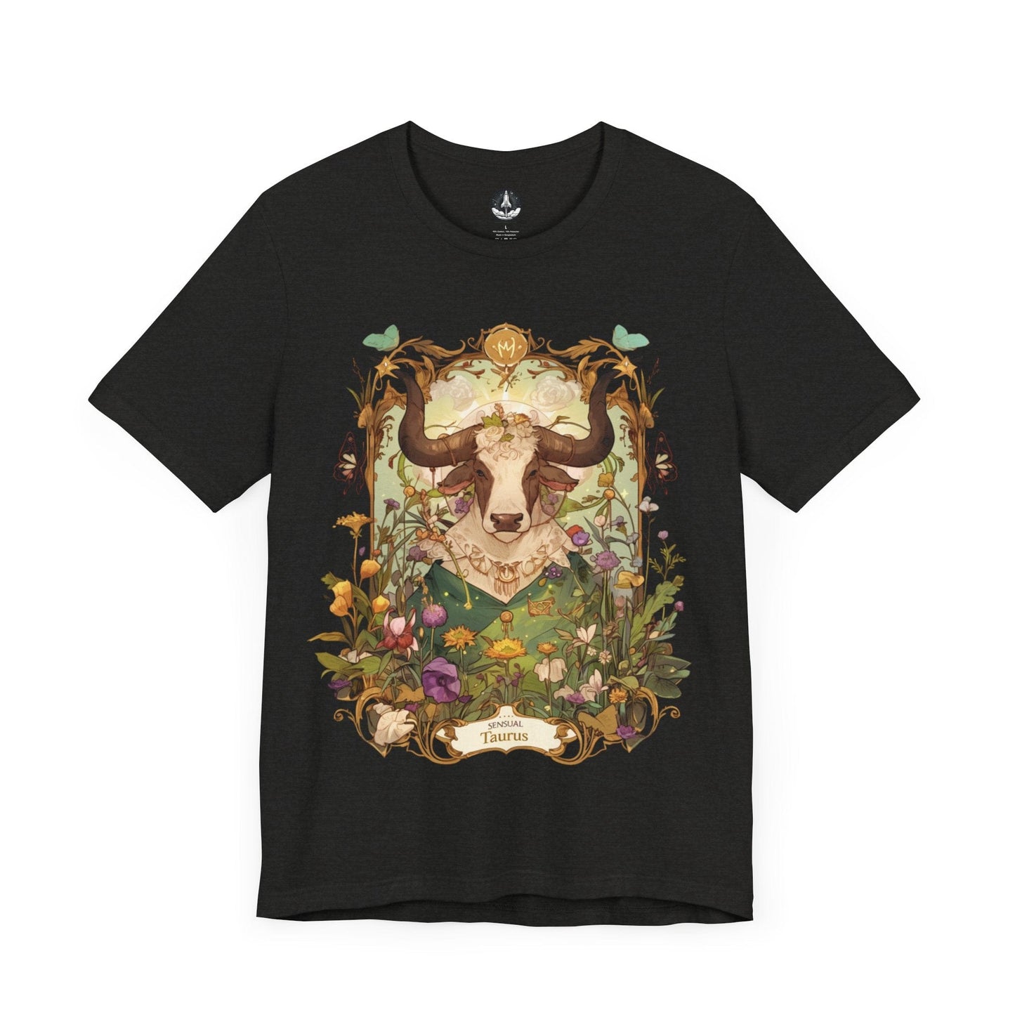 T-Shirt Black Heather / S Garden of Taurus: Astrology in Bloom T-Shirt