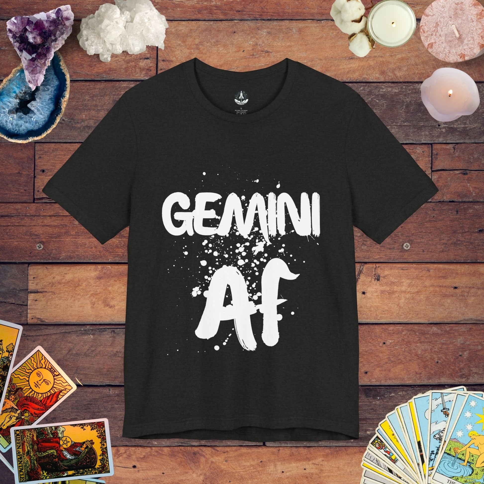 T-Shirt Black Heather / S Gemini AF - Dynamic Zodiac T-Shirt