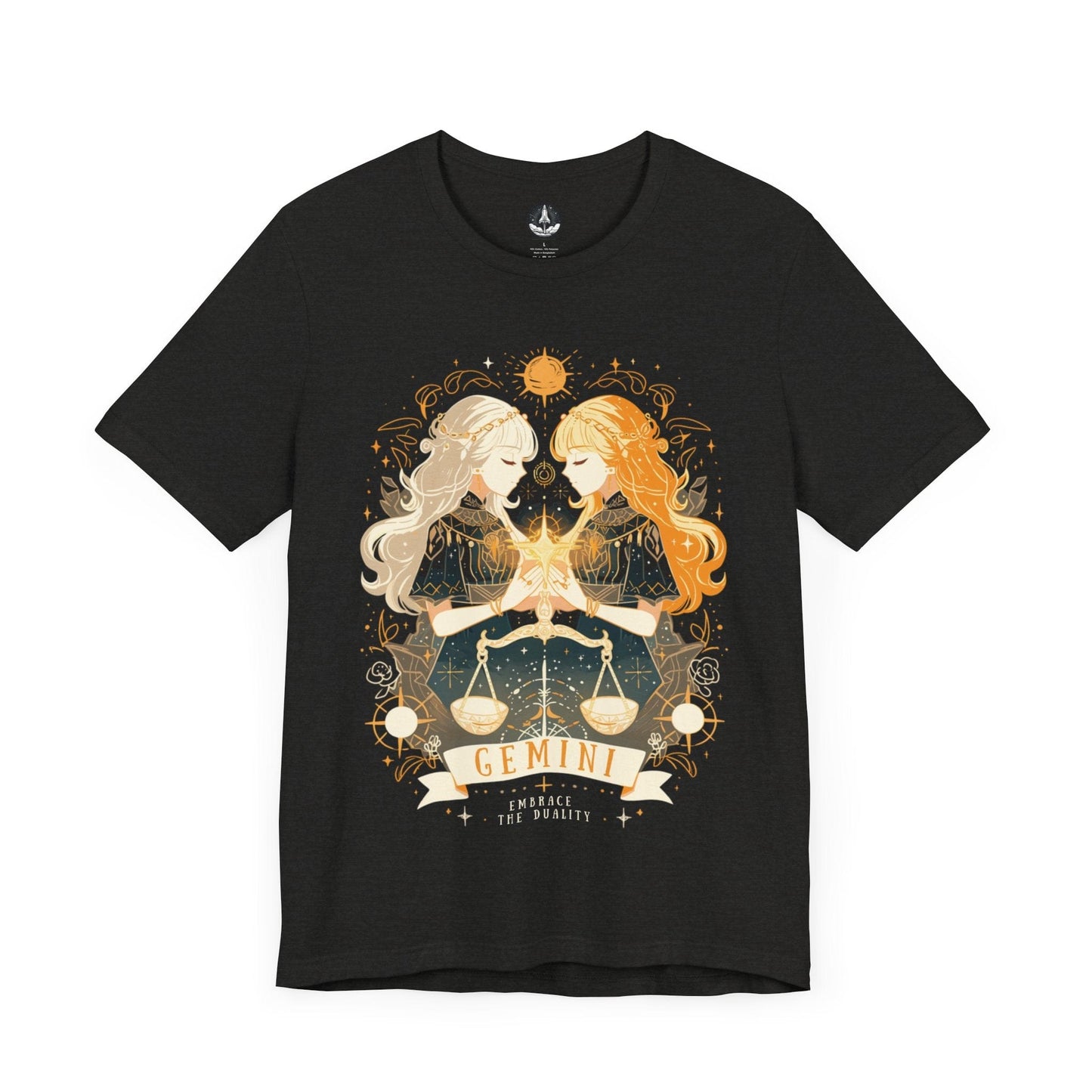 T-Shirt Black Heather / S Gemini Celestial T-Shirt – Embrace the Duality