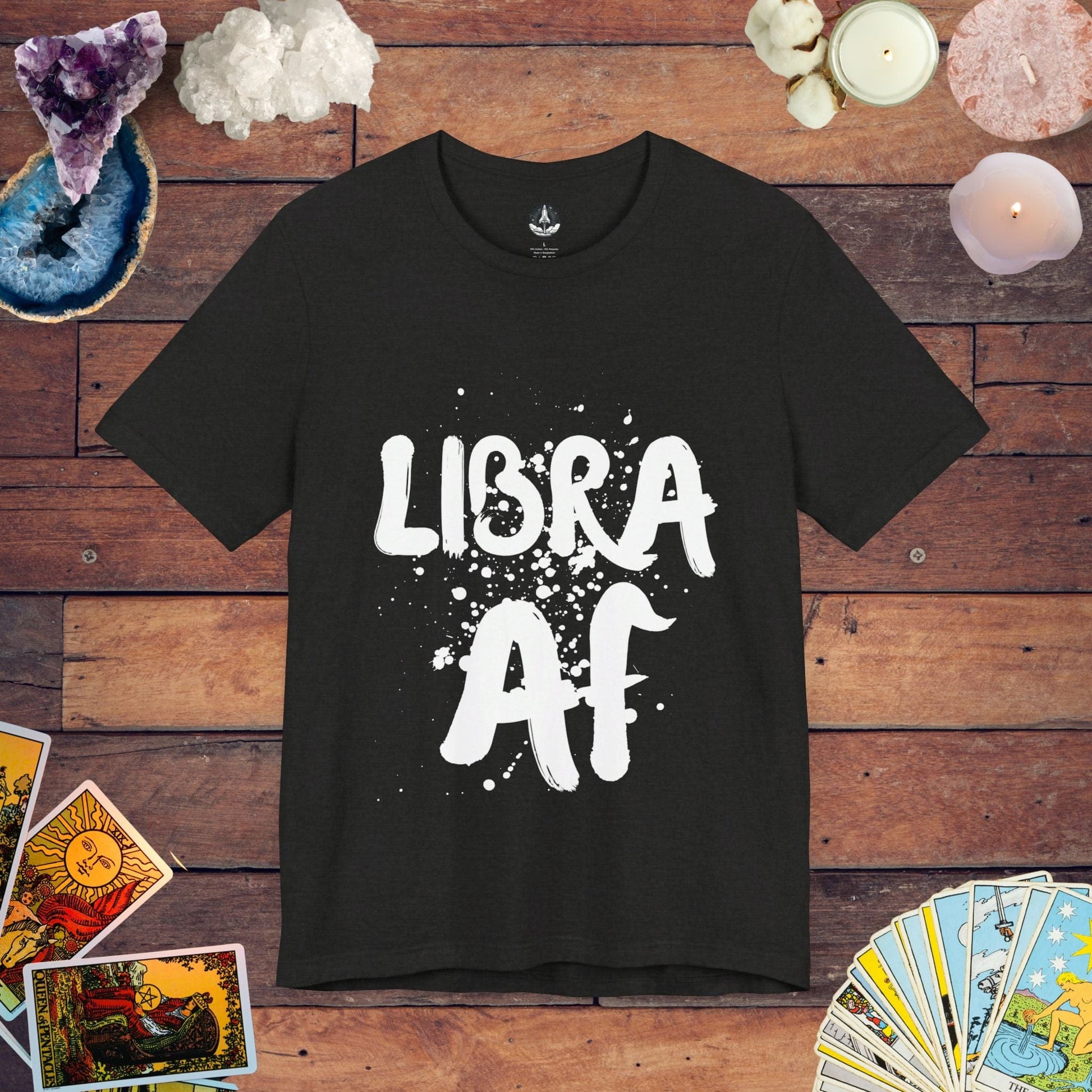 T-Shirt Black Heather / S Libra AF - Zodiac Balance T-Shirt