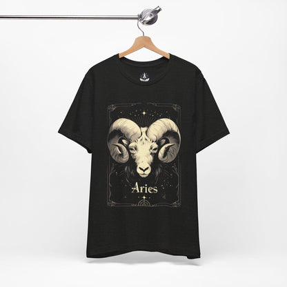 T-Shirt Black Heather / S The Bold Beginning: Aries Tarot Card T-Shirt