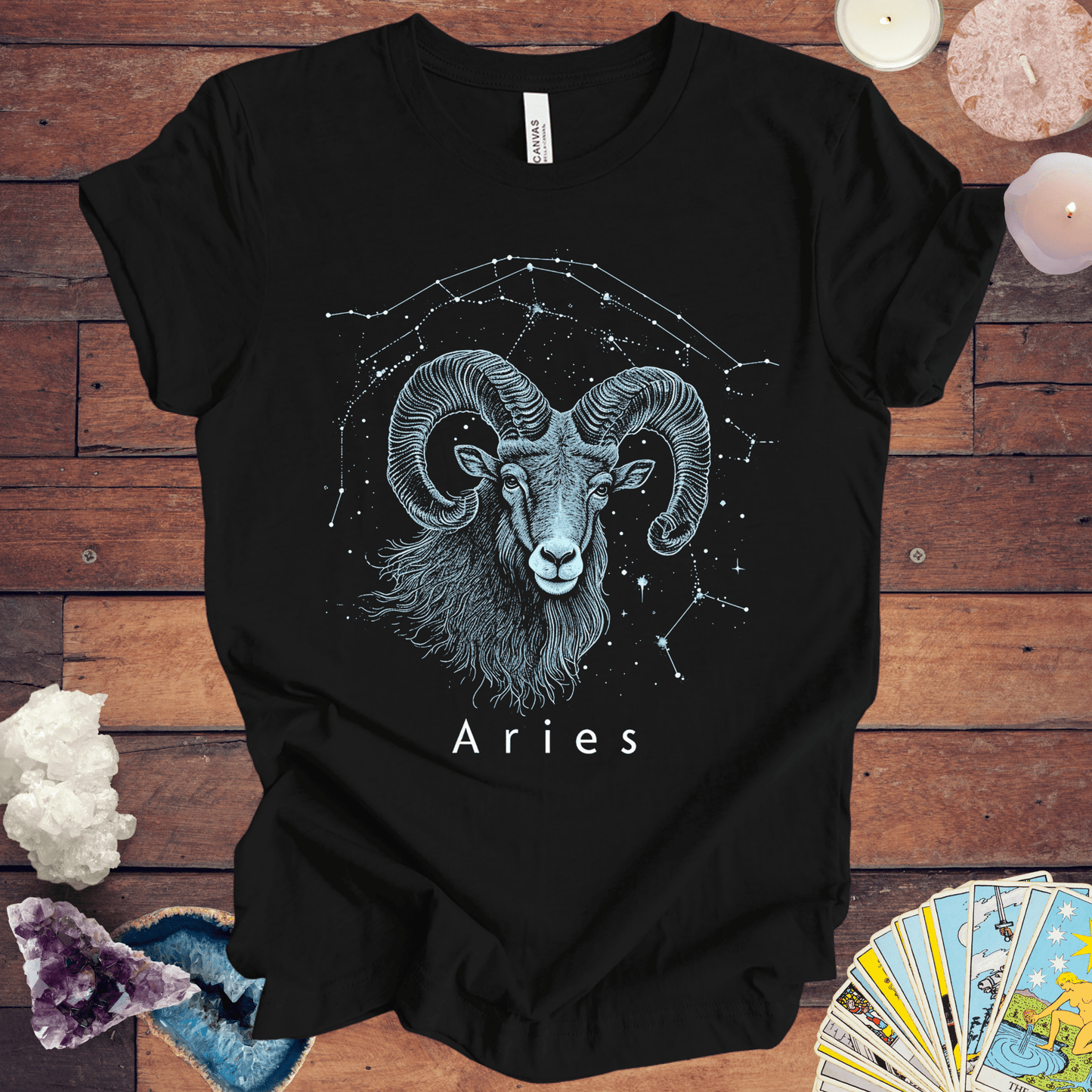 T-Shirt Black / S Aries Ascend T-Shirt: Eco-Friendly Zodiac Comfort | Unisex Astrology Tee