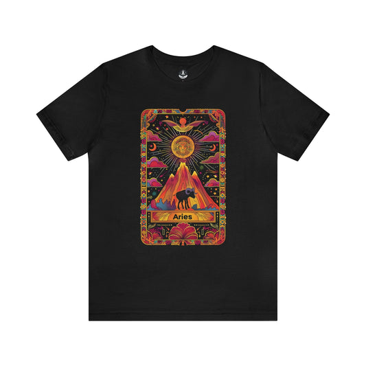 T-Shirt Black / S Aries Mountain Tshirt: Ascend Your Potential