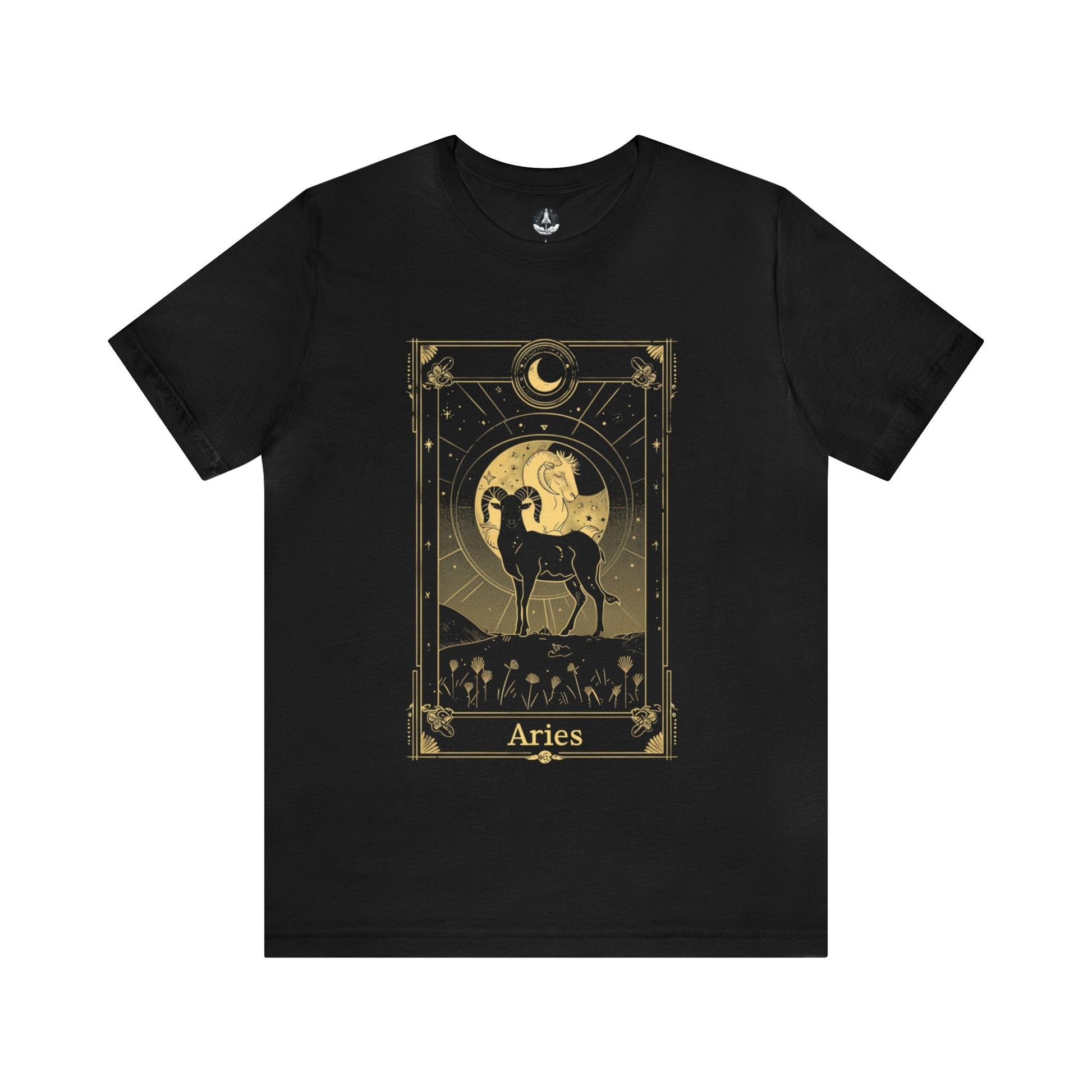 T-Shirt Black / S Aries Tarot Card TShirt: Unleash Your Inner Warrior Spirit