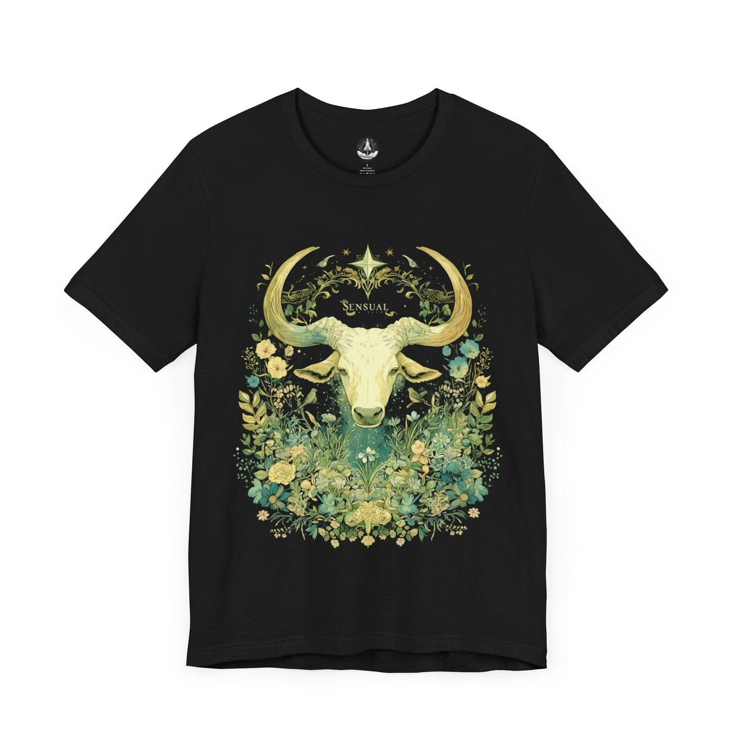 T-Shirt Black / S Astrological Blossom: Taurus Garden Tee