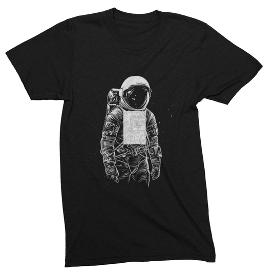 T-Shirt Black / S Astronaut Lines Space T-Shirt