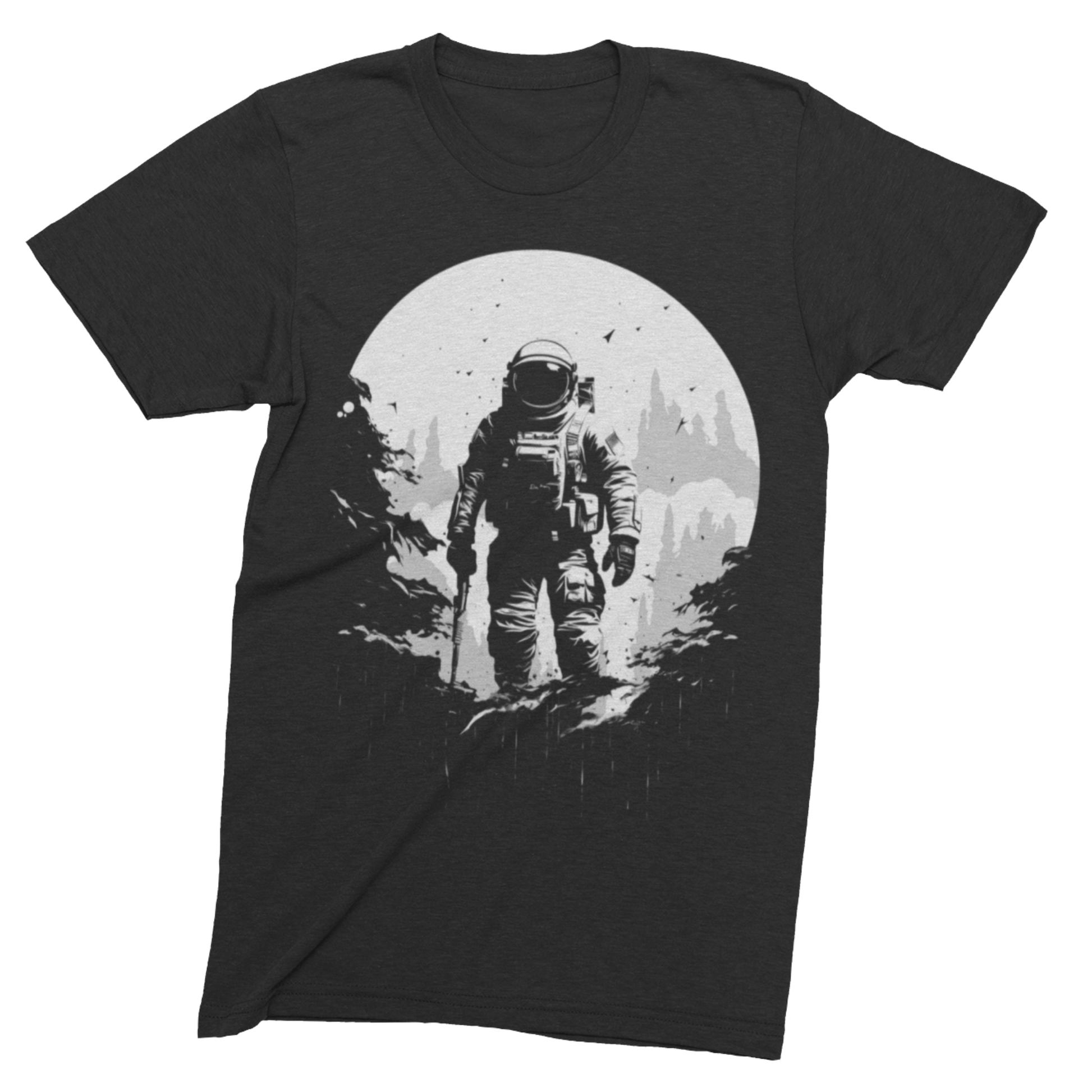 T-Shirt Black / S Astronaut on the Moon T-shirt