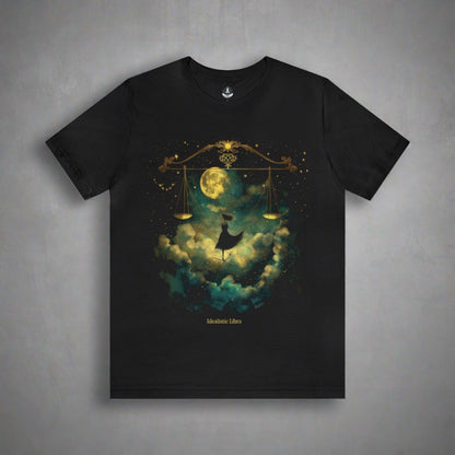 T-Shirt Black / S "Balance and Beauty" Libra Idealistic Tee: Harmonize in Style