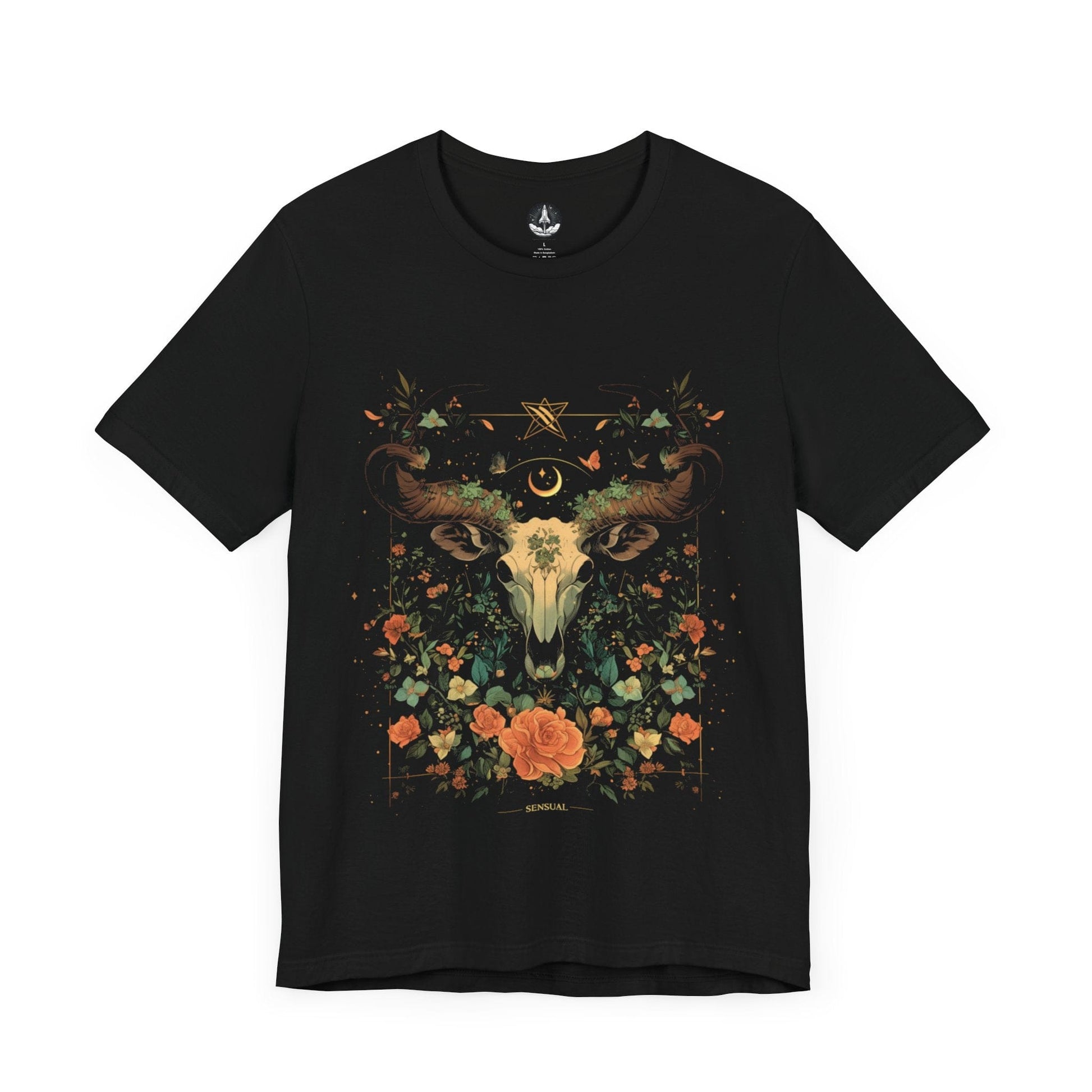 T-Shirt Black / S Blossoming Taurus: The Astrological Garden T-Shirt