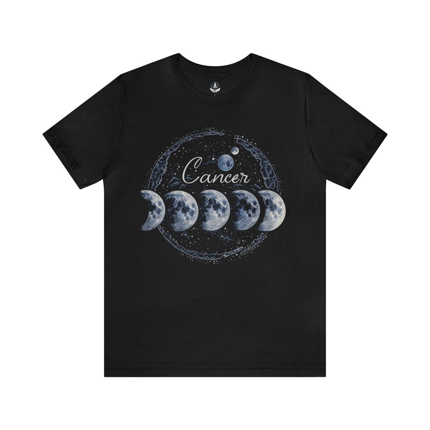 T-Shirt Black / S Cancer Lunar Phases T-Shirt: Cycle of Celestial Ebb and Flow