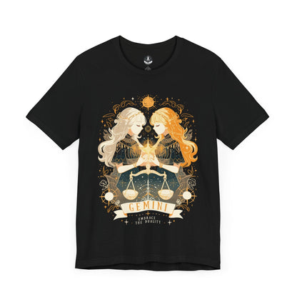 T-Shirt Black / S Gemini Celestial T-Shirt – Embrace the Duality