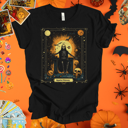 T-Shirt Black / S Halloween Aquarius Visionary Zodiac T-Shirt  - Halloween Limited Edition