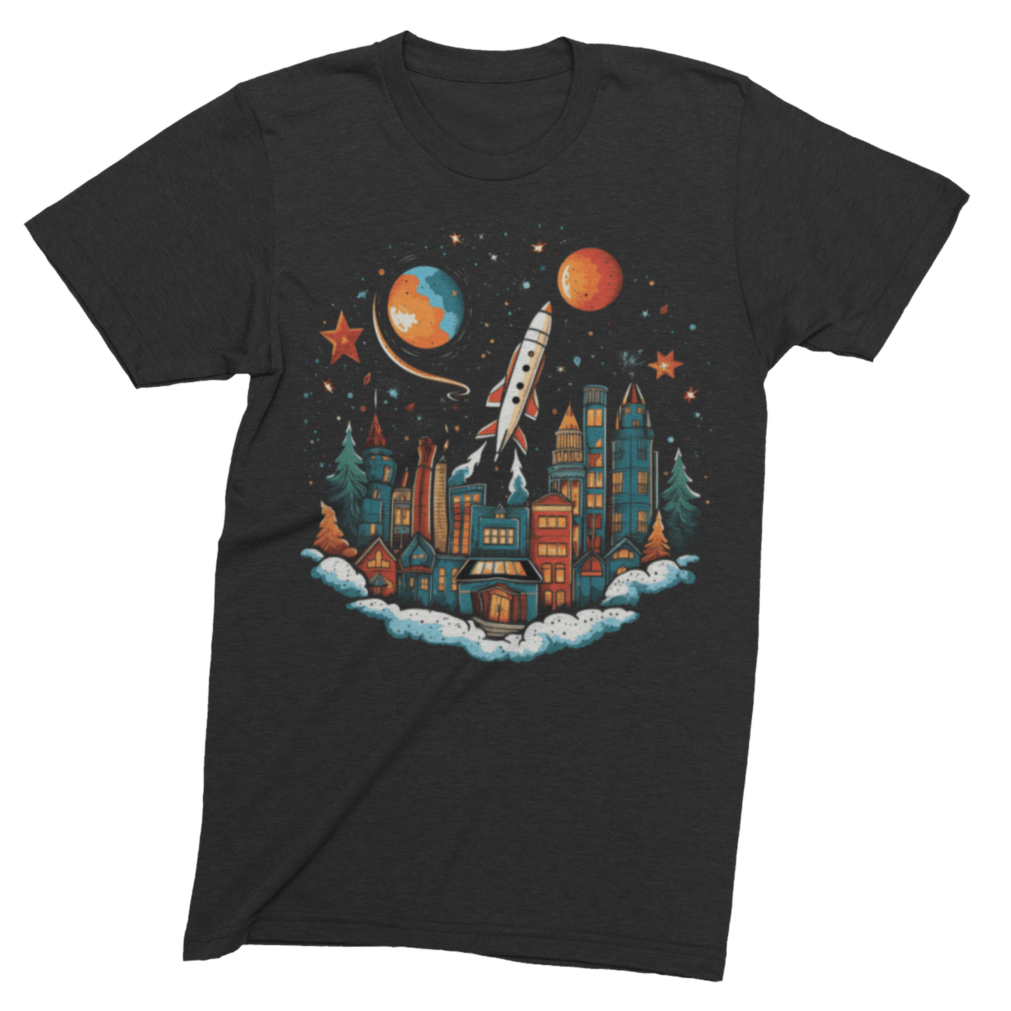 T-Shirt Black / S Holiday Rocket Launch T-Shirt