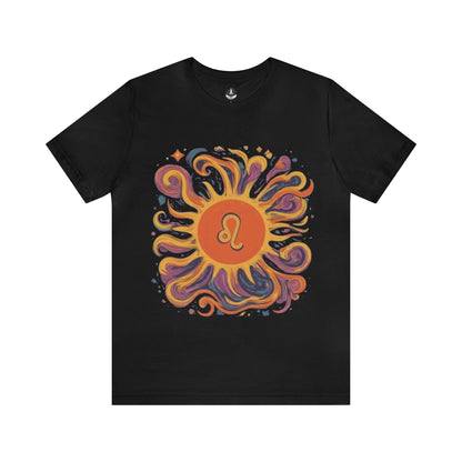 T-Shirt Black / S Leo Luminous Essence Soft T-Shirt: Shine Like the Sun