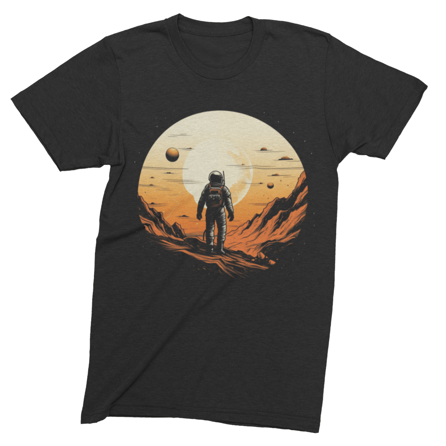 T-Shirt Black / S Lunar Explorer: Astronaut on the Moon T-Shirt