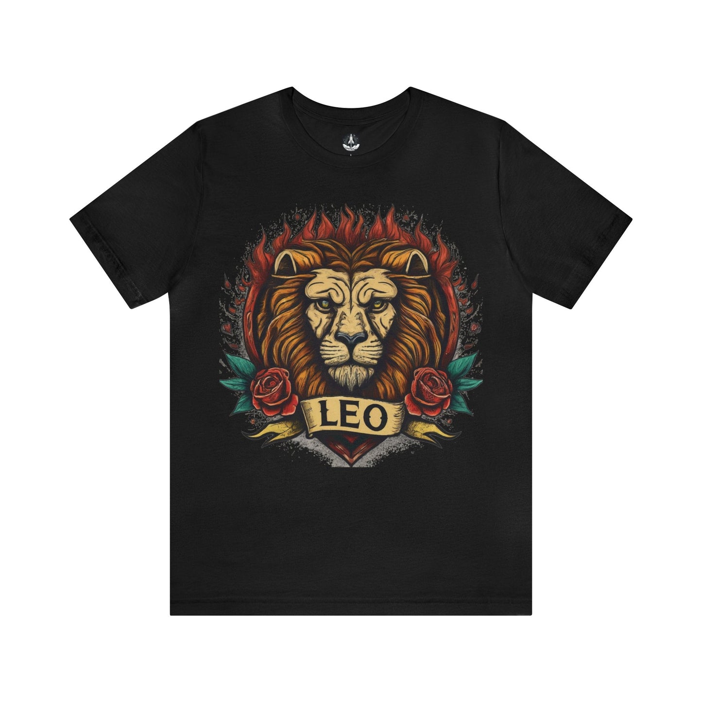 T-Shirt Black / S Old School Leo Heart Tattoo T-Shirt