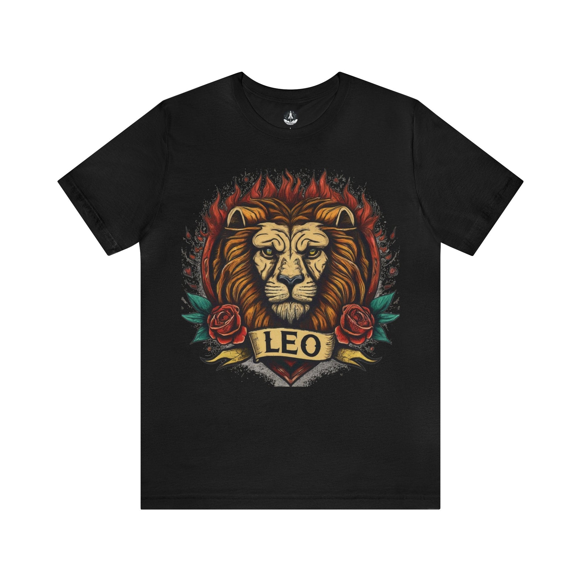 T-Shirt Black / S Old School Leo Heart Tattoo T-Shirt