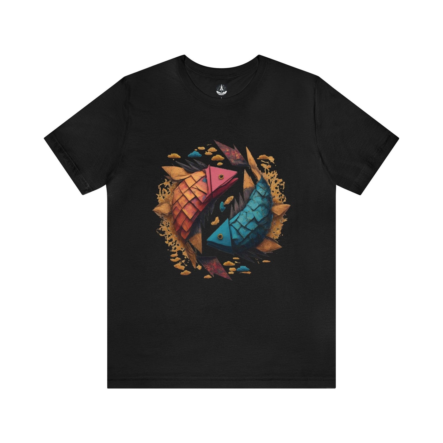 T-Shirt Black / S Papercraft Pisces T-Shirt