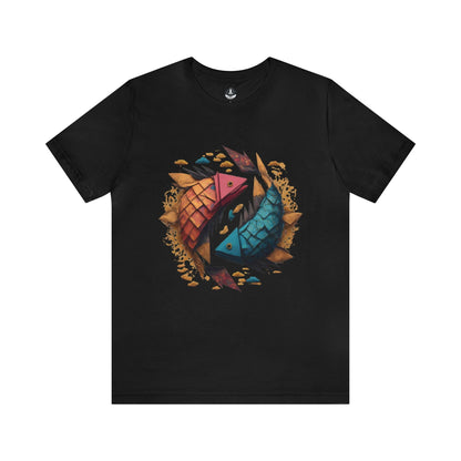 T-Shirt Black / S Papercraft Pisces T-Shirt