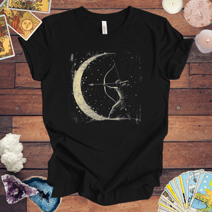 T-Shirt Black / S Sagittarius Archer T-Shirt: Aim High with Astro-Inspired Comfort