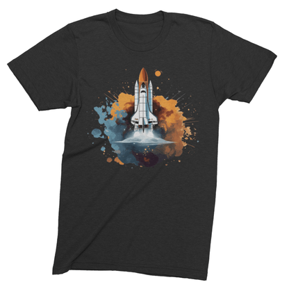 T-Shirt Black / S Space Shuttle Color Splash T-Shirt