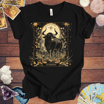 T-Shirt Black / S Taurus Astrology: The Stoic Guardian Bull T-Shirt