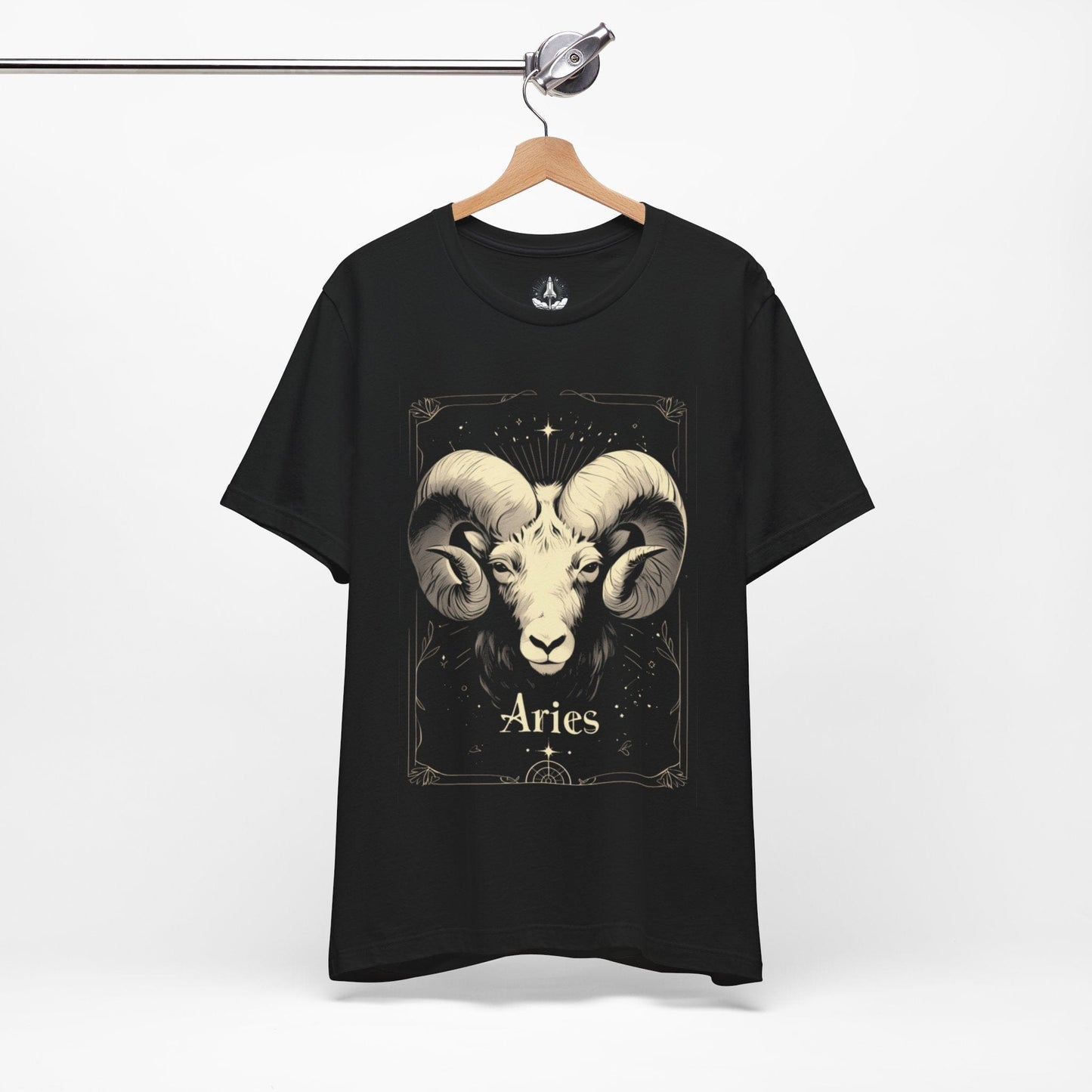 T-Shirt Black / S The Bold Beginning: Aries Tarot Card T-Shirt